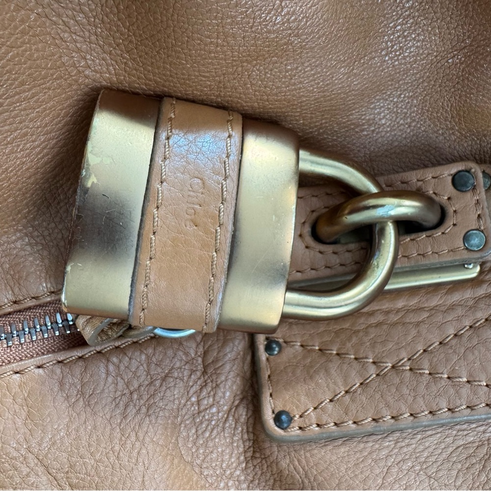 Chloe Paddington Leather Handbag with Lock - Picture 8 of 12